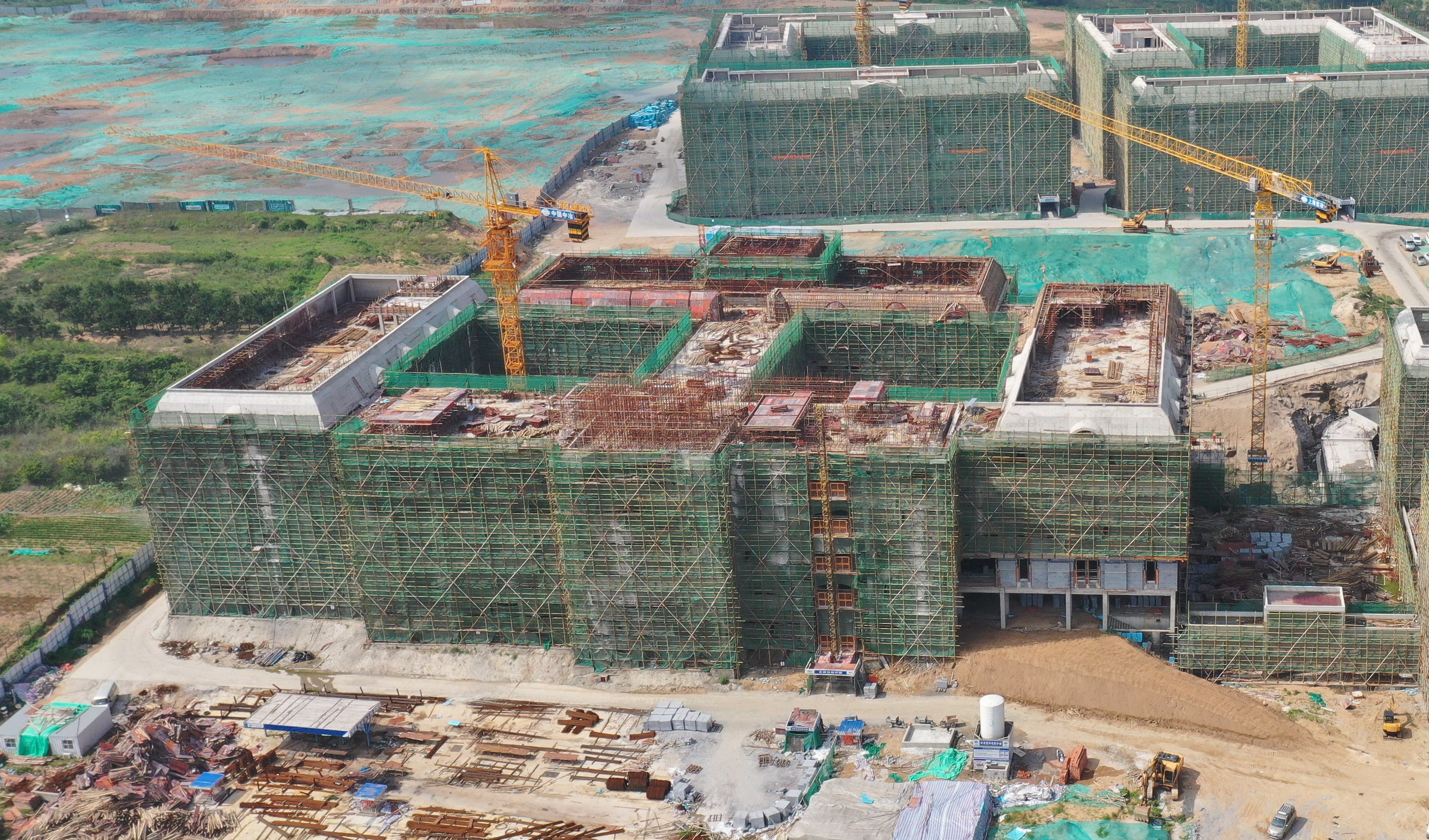 食工楼施工现场鸟瞰